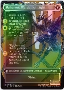 Dion, Bahamut's Dominant (Borderless) // Bahamut, Warden of Light (Borderless) (376)