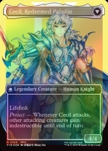 Cecil, Dark Knight (Borderless) (Surge Foil) // Cecil, Redeemed Paladin (Borderless) (Surge Foil) (525)