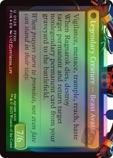 Fang, Fearless l'Cie (Borderless) (Surge Foil) // Ragnarok, Divine Deliverance (Bottom) (Borderless) (Surge Foil) (526)
