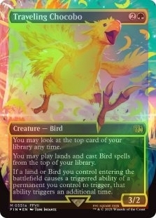 Traveling Chocobo (Neon Ink) (Borderless) (551a) | Final Fantasy English  Foil Singles | Magic the Gathering