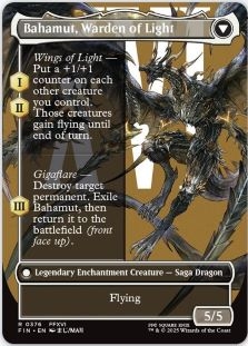 Dion, Bahamut's Dominant (Borderless) // Bahamut, Warden of Light (Borderless) (376)
