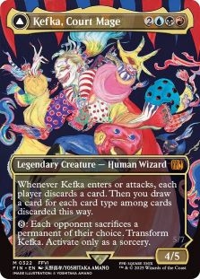 Kefka, Court Mage (Borderless) (322) // Kefka, Ruler of Ruin (Borderless) (322)