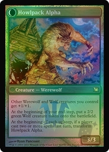 阿瓦布镇长 // 嚎群首领 (Prerelease Foil)