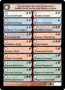 Double-Sided Card Checklist