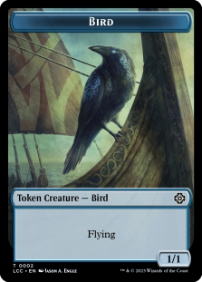 Bird Token (002) // Merfolk Token (003)