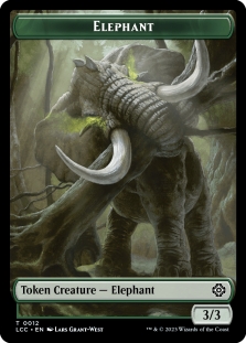 Elephant Token (012) // Dinosaur Token (010)