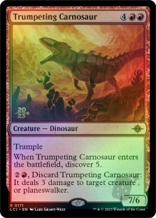 Trumpeting Carnosaur (The Lost Caverns of Ixalan Prerelease)