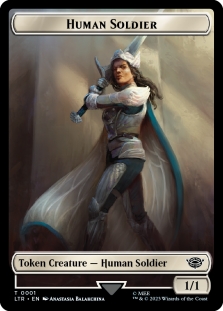 Human Token (04) // Human Soldier Token (01)