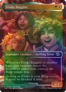 Frodo Baggins (The Lord of the Rings: Tales of Middle-earth Prerelease) (Borderless) (Stamped)