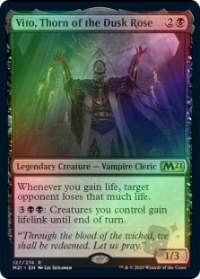 Vito, Thorn of the Dusk Rose (Core Set 2021 Prerelease)
