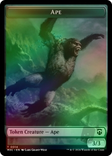 Ape Token (014) (Ripple Foil) // Plant Token (026)