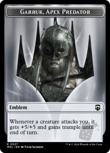 Saproling Token (021) (Ripple Foil) // Emblem Garruk, Apex Predator (027)