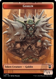 Tarmogoyf Token (022) (Ripple Foil) // Goblin Token (013)