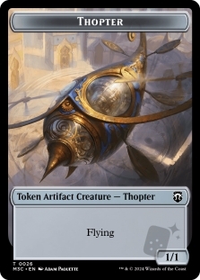 Aetherborn Token (009) (Ripple Foil) // Thopter Token (026)