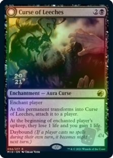 Curse of Leeches (Innistrad: Midnight Hunt Prerelease) // Leeching Lurker (Innistrad: Midnight Hunt Prerelease)