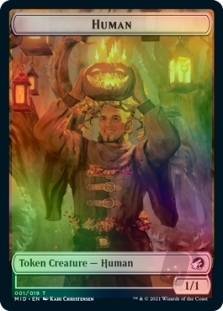 Human Token (1/19) // Zombie Token (15/19)