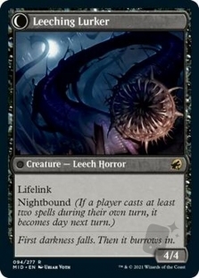 Curse of Leeches (Innistrad: Midnight Hunt Prerelease) // Leeching Lurker (Innistrad: Midnight Hunt Prerelease)