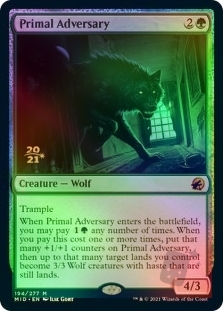 Primal Adversary (Innistrad: Midnight Hunt Prerelease)