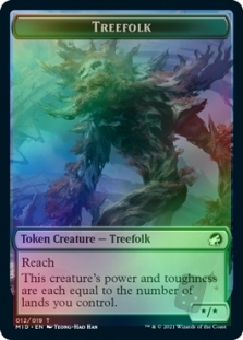 Human Token (1/19) // Treefolk Token (12/19)