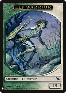 Elf Warrior Token (12/12) // Tibalt, Cosmic Impostor Emblem (021/023)