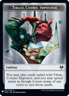 Elf Warrior Token (12/12) // Tibalt, Cosmic Impostor Emblem (021/023)