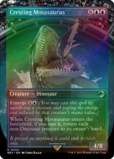 Cresting Mosasaurus (Borderless)