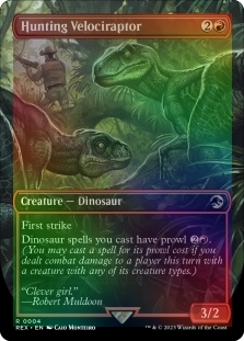 Hunting Velociraptor (Borderless)