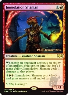 Immolation Shaman (Ravnica Allegiance Prerelease)