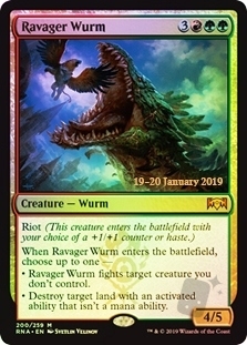 Ravager Wurm (Ravnica Allegiance Prerelease)