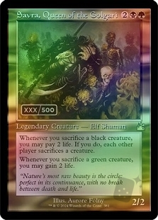Savra, Queen of the Golgari (Retro Frame)(Serial Numbered)