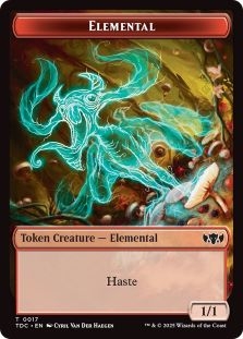 Elemental Token (017) // Warrior Token (013)