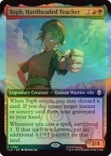 Toph, Hardheaded Teacher (Extended Art) | Avatar: The Last Airbender  English Foil Singles | Magic the Gathering