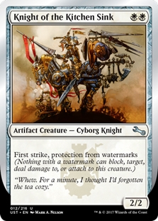 Knight of the Kitchen Sink (F 'Tea Cozy')