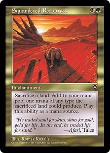 Squandered Resources | Visions English Regular Singles | Magic the ...