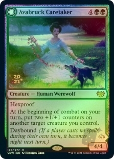 Avabruck Caretaker (Innistrad: Crimson Vow Prerelease) // Hollowhenge Huntmaster (Innistrad: Crimson Vow Prerelease)