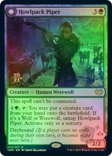 Howlpack Piper (Innistrad: Crimson Vow Prerelease) // Wildsong Howler (Innistrad: Crimson Vow Prerelease)