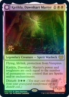 Katilda, Dawnhart Martyr (Innistrad: Crimson Vow Prerelease) // Katilda's Rising Dawn (Innistrad: Crimson Vow Prerelease)