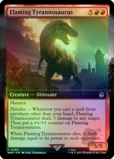 Flaming Tyrannosaurus (Extended Art)